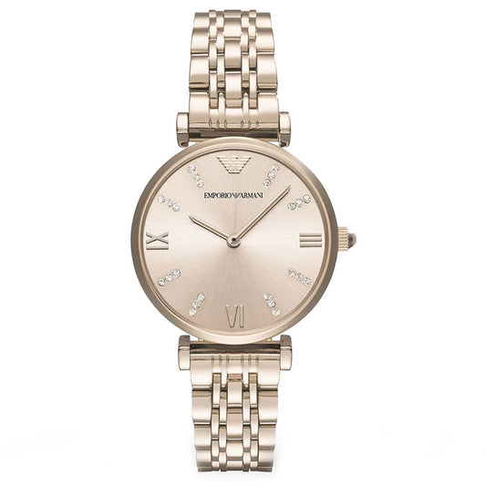 Emporio Armani AR11059 Gianni T-Bar Rose Gold Watch