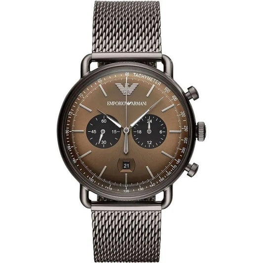Emporio Armani AR11141 Aviator Men's Grey Mesh Watch