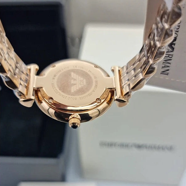 Emporio Armani AR11145 Gianni T-Bar Women's Rose Gold Watch