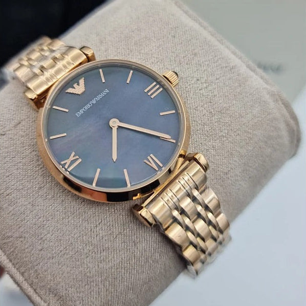 Emporio Armani AR11145 Gianni T-Bar Women's Rose Gold Watch