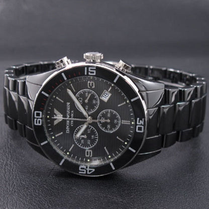 Emporio Armani AR1421 Leo Men's Black Ceramic Watch