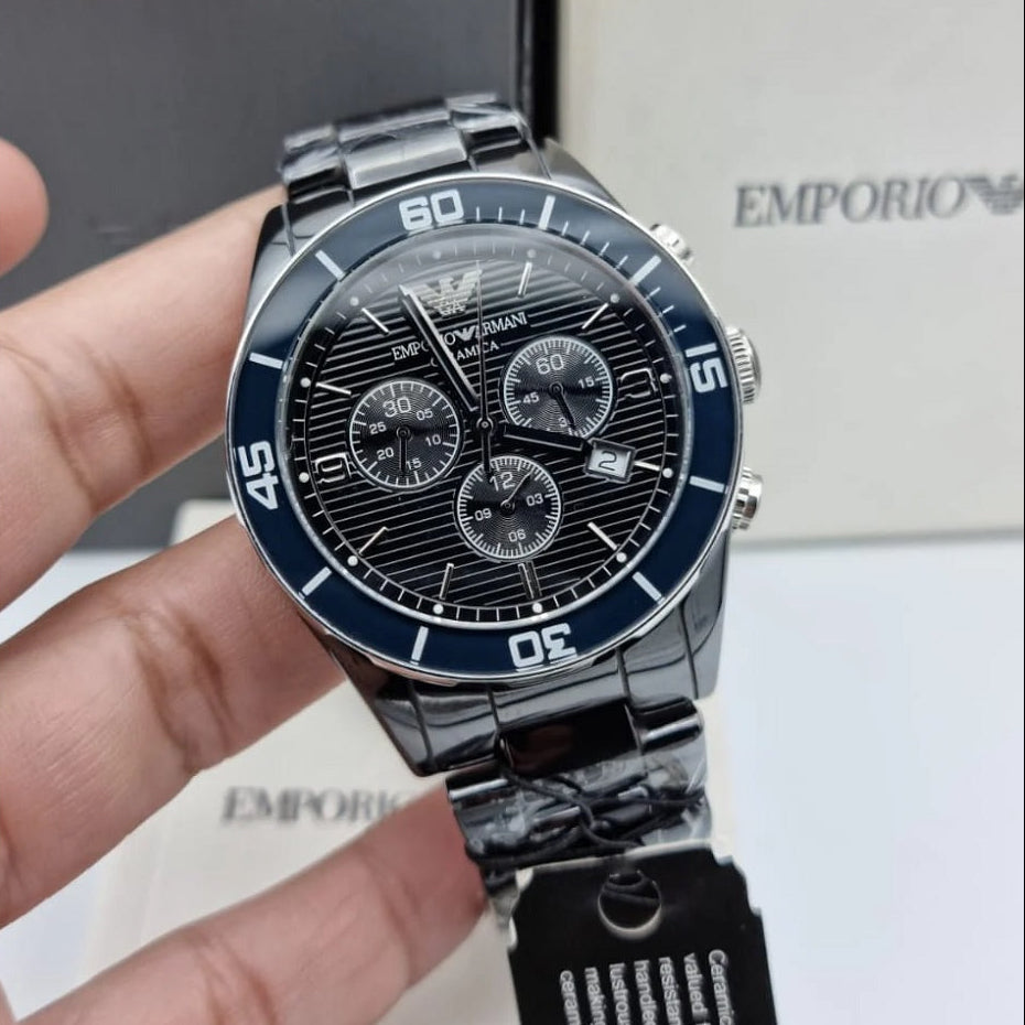 Emporio Armani AR1421 Leo Men's Black Ceramic Watch