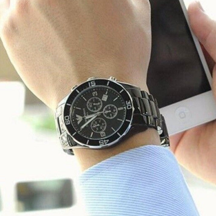 Emporio Armani AR1421 Leo Men's Black Ceramic Watch