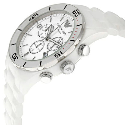 Emporio Armani AR1424 Leo Men's White Ceramic Watch
