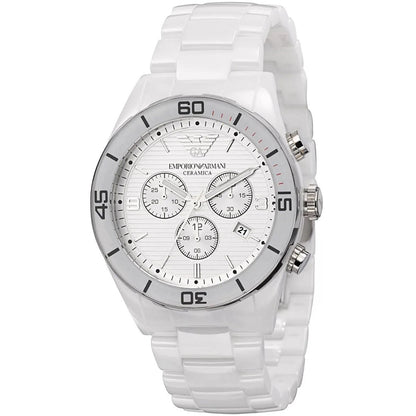 Emporio Armani AR1424 Leo Men's White Ceramic Watch