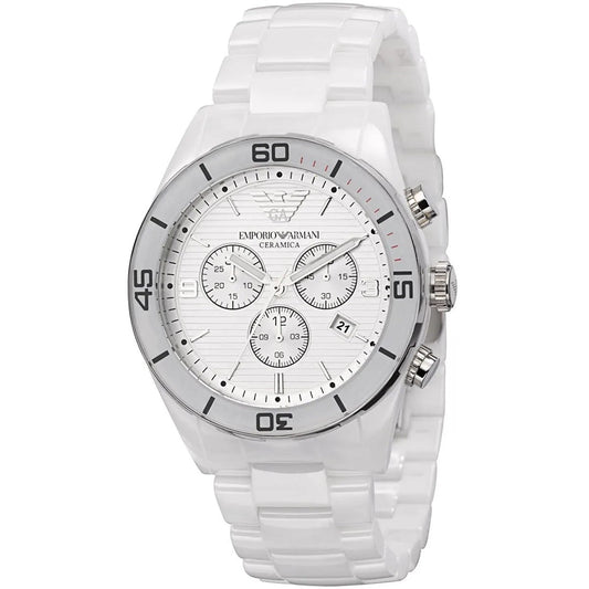 Emporio Armani AR1424 Leo Men's White Ceramic Watch