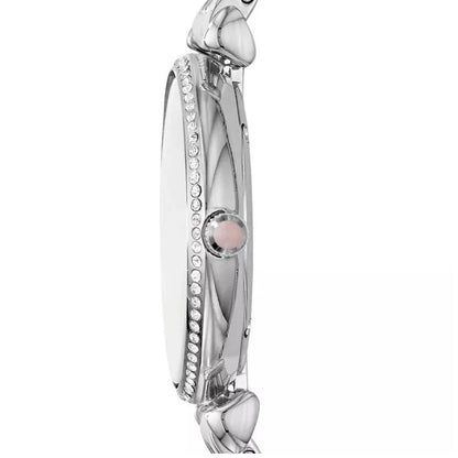 Emporio Armani AR1779 Gianni T-Bar Women's Silver & Pink Watch