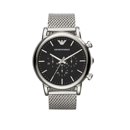 Emporio Armani AR1808 Luigi Men's Silver Mesh Watch
