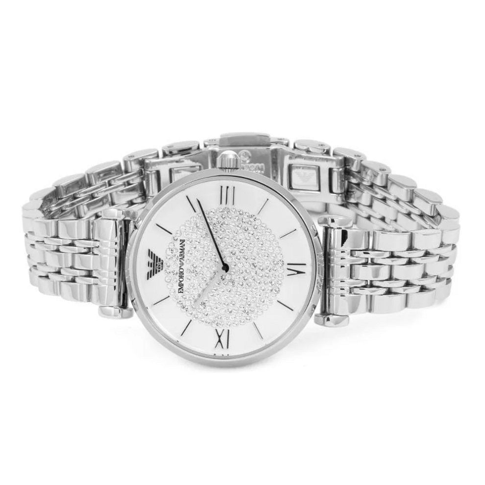 Emporio Armani AR1925 Gianni T-Bar Women's Silver Watch