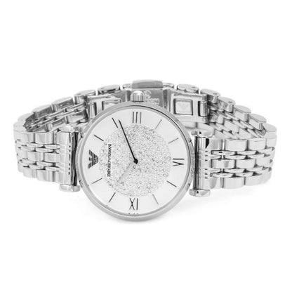 Emporio Armani AR1925 Gianni T-Bar Women's Silver Watch