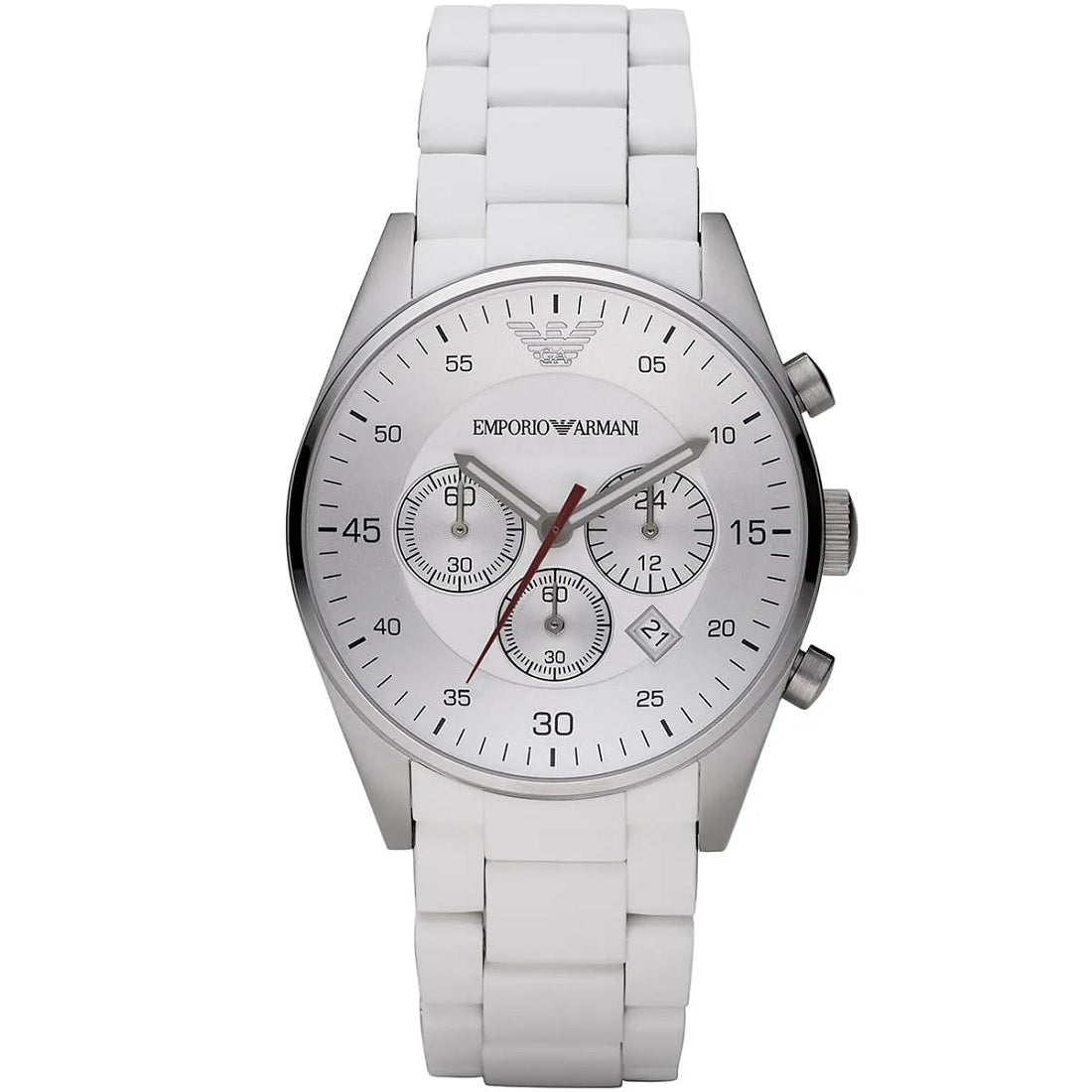 Emporio Armani AR5859 Sportivo Men's White Silicone Watch