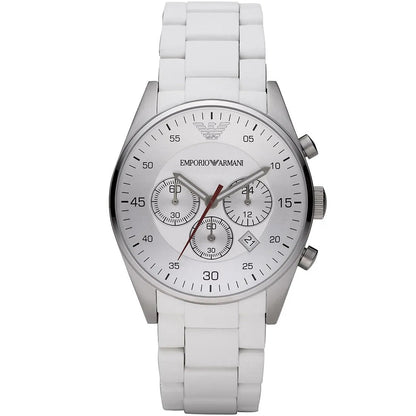 Emporio Armani AR5859 Sportivo Men's White Silicone Watch