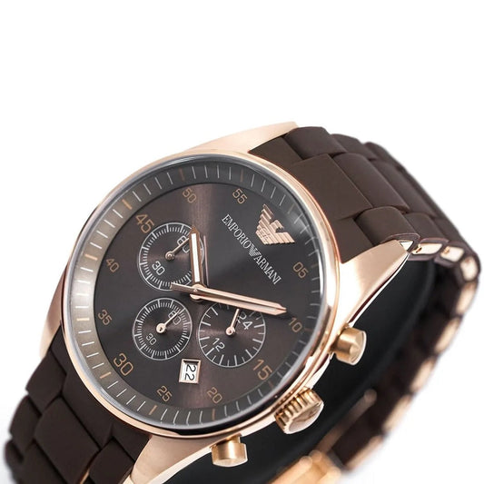 Emporio Armani AR5890 Sportivo Men's Brown & Rose Gold Watch