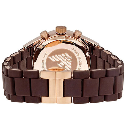 Emporio Armani AR5890 Sportivo Men's Brown & Rose Gold Watch