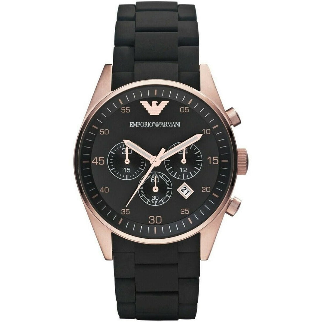 Emporio Armani AR5905 Sportivo Men's Black & Rose Gold Watch