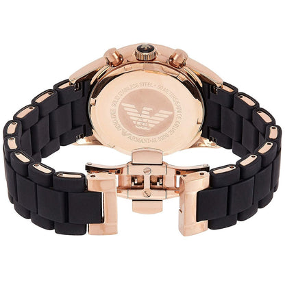 Emporio Armani AR5906 Sportivo Women's Black & Rose Gold Watch