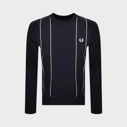 Pinstripe Sweatshirt Navy Blue