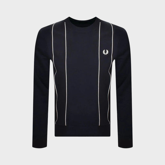 Pinstripe Sweatshirt Navy Blue