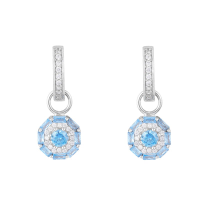 Something Blue Drop Earrings: Silver