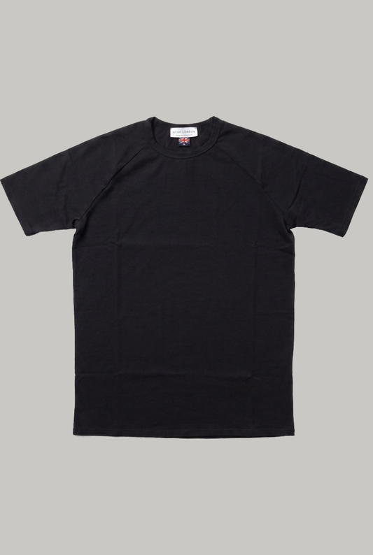 Hoxton Raglan Sleeve Fitted T-shirt - Black