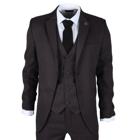 IM06 - Men's 3 Piece Charcoal Grey Classic Suit