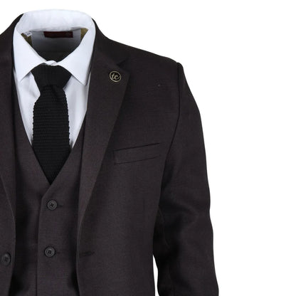 IM06 - Men's 3 Piece Charcoal Grey Classic Suit