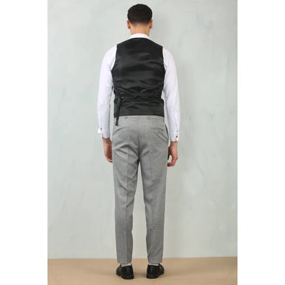 IM200 - Men's Grey Tailored Fit Wedding 3 Piece Suit