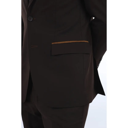 IM32 - Men's Plain Dark Brown 3 Piece Suit