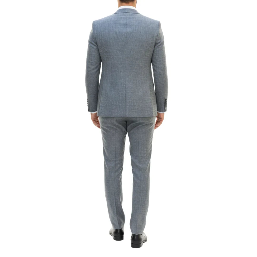 IM33 - Men's 3 Piece Blue Tailored Fit Suit