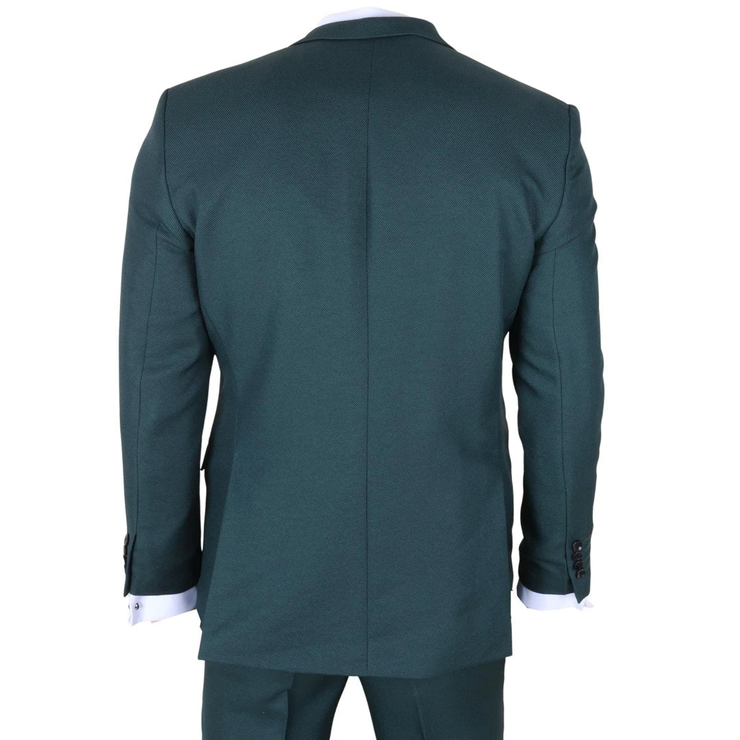 IM46 - Men's 3 Piece Green Tailored Fit Suit