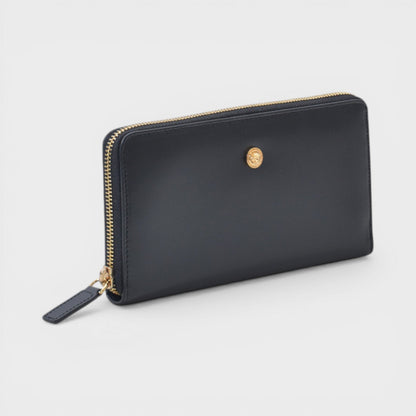 Zip Around Wallet Leather Black