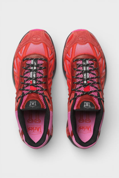 Salomon x Aries XT Whisper Fiery Red Fuchsia Pink Black