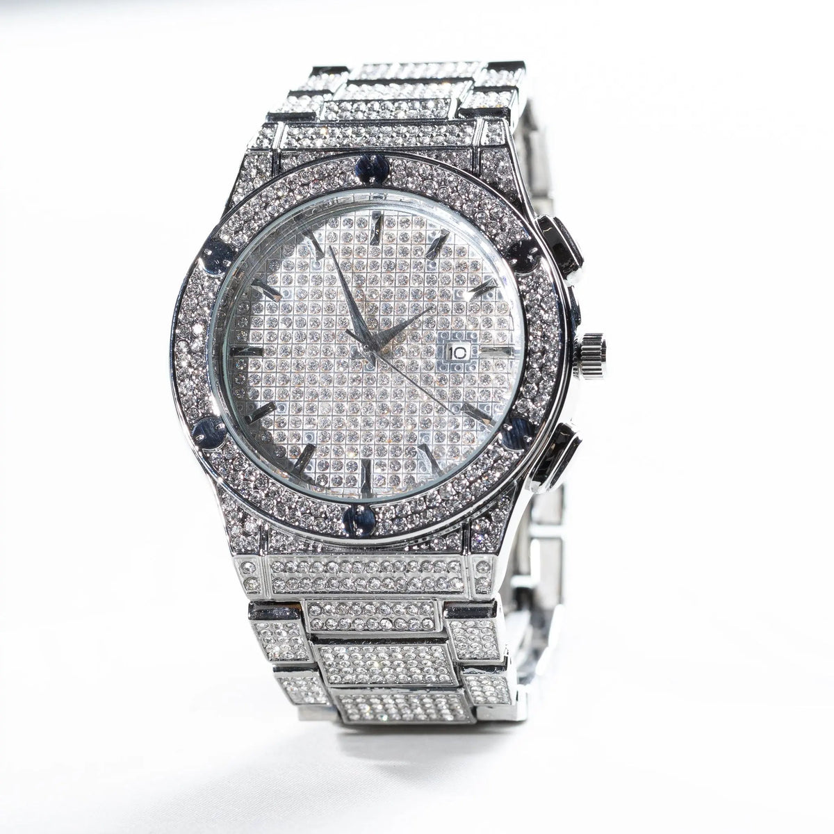 Bigface Fashion Watch - White Gold