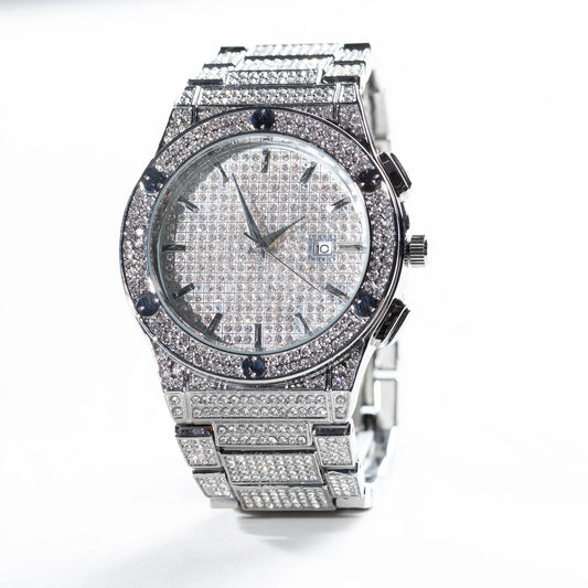 Bigface Fashion Watch - White Gold