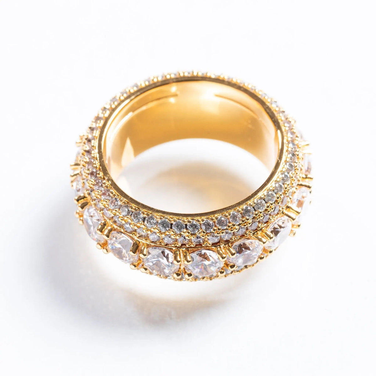 Iced Spinning Ring - Gold