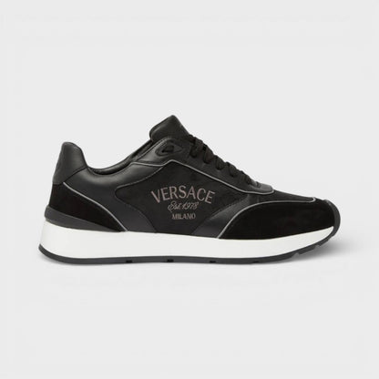 Leather Mix Sneakers Black