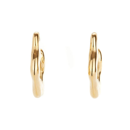 Gold Lava Hoops