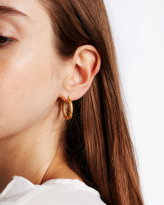 Molten Meadow Gold Hoops