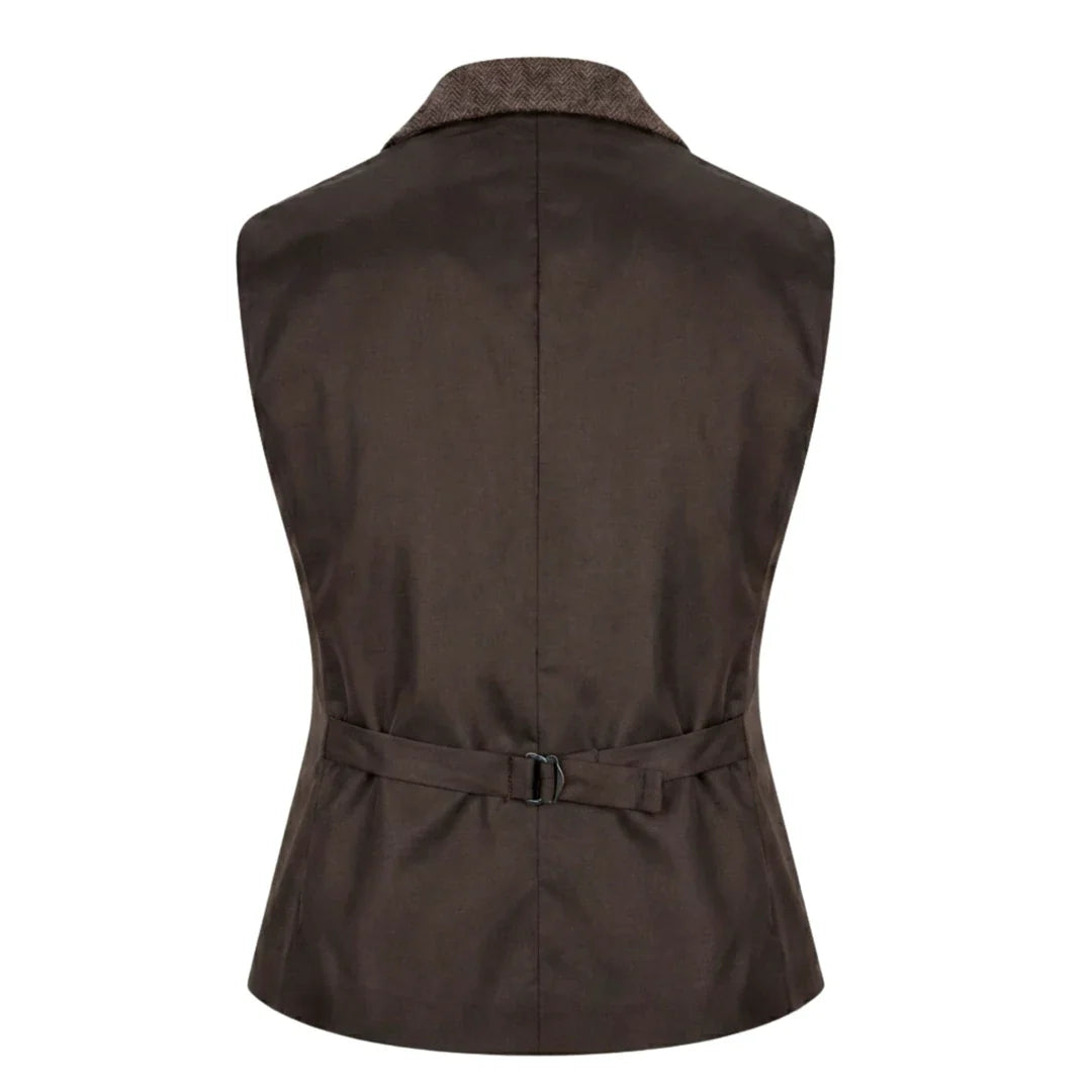 IMW-02 - Women's Oak Tweed Herringbone Blazer Waistcoat