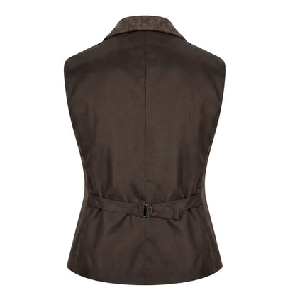 IMW-02 - Women's Oak Tweed Herringbone Blazer Waistcoat