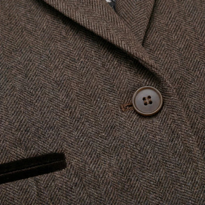 IMW-02 - Women's Oak Tweed Herringbone Blazer Waistcoat