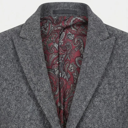 IMW-03 - Women's Grey Tweed Herringbone Blazer Waistcoat