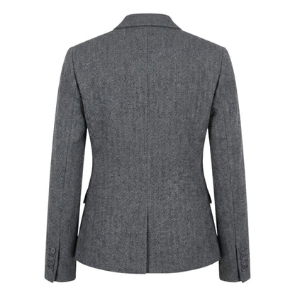 IMW-03 - Women's Grey Tweed Herringbone Blazer Waistcoat