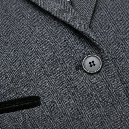 IMW-03 - Women's Grey Tweed Herringbone Blazer Waistcoat
