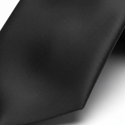 Men's Black Classic Formal Satin Tie