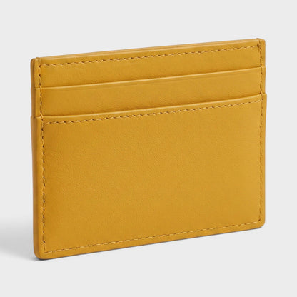 Medusa Card Case Quilted Mustard Yellow