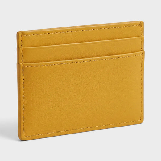 Medusa Card Case Quilted Mustard Yellow