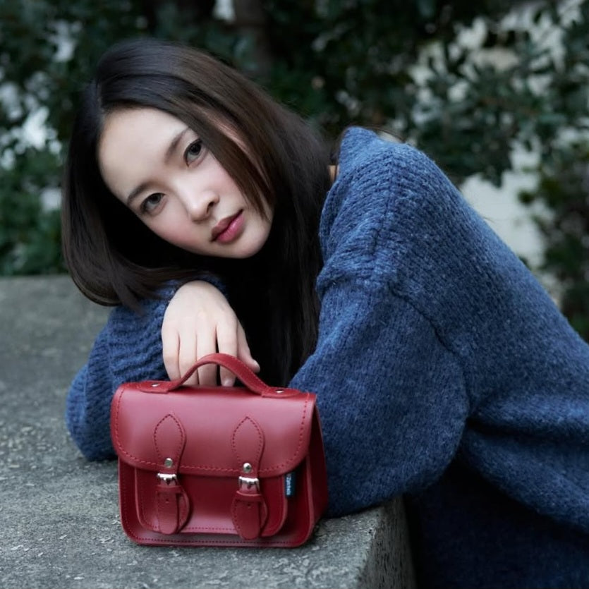 Handmade Leather Micro Satchel - Oxblood