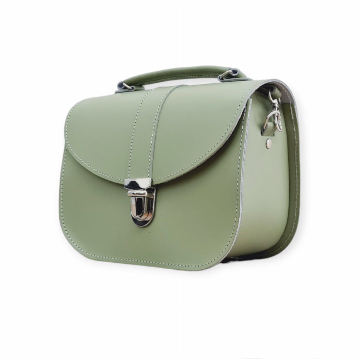 Olympia Handmade Leather Bag - Sage Green