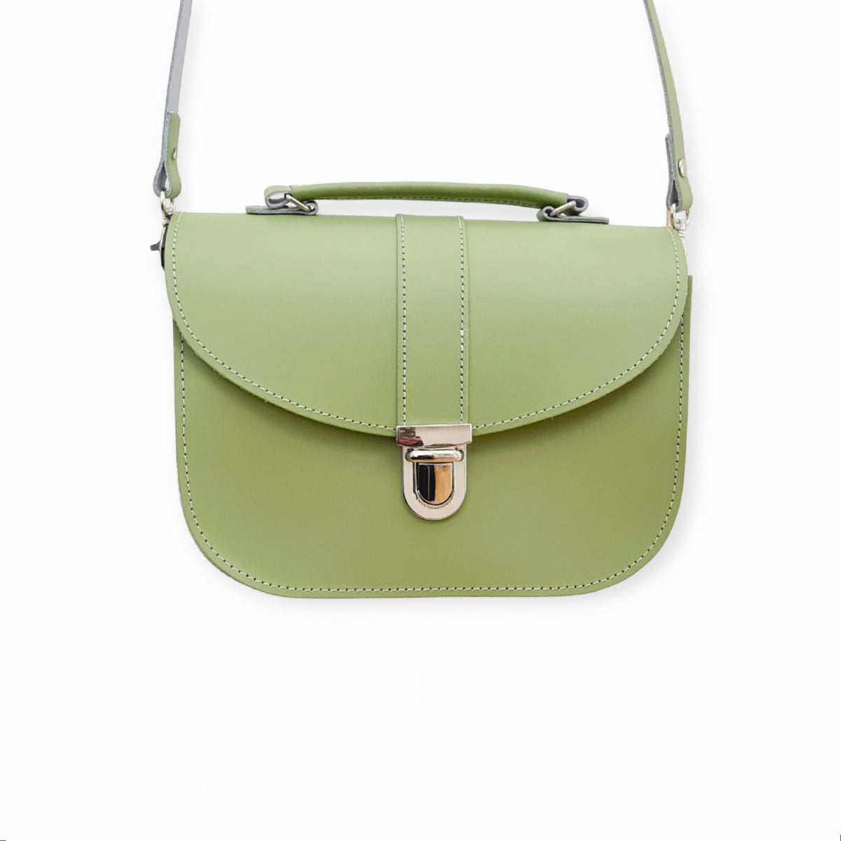 Olympia Handmade Leather Bag - Sage Green